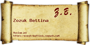 Zozuk Bettina névjegykártya