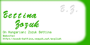 bettina zozuk business card